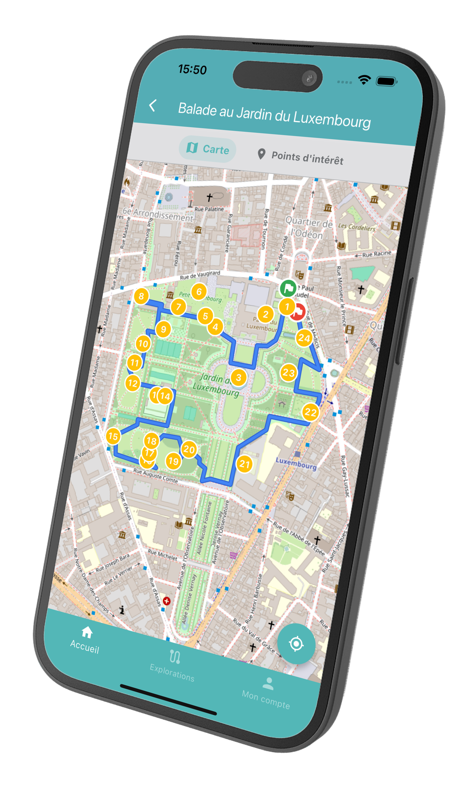 Aperçu de l'application